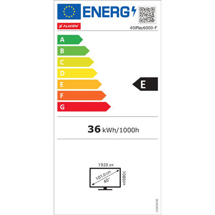Allview 40iPlay6000-F/1 40" (101 cm) Full HD Smart LED TV | Allview | 40iPlay6000-F/1 | 40" (101 cm) | Smart TV | VIDAA | FHD | Black