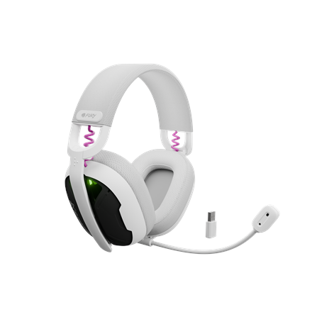Fury | Gaming Headset | Fukiya F6 | Bluetooth | Over-Ear | Microphone | White | Wireless