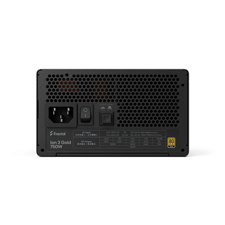 Fractal Design Power Supply, Black | Ion 3 Gold | 750 W