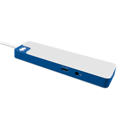 Hyper HyperDrive Flex 9 Port Dual 4K HDMI Dock, White/Blue | HD4103BUGL | HDMI ports quantity 2
