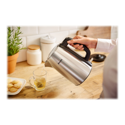 Philips | Kettle | HD9351/90 | Electric | 2200 W | 1.7 L | Stainless steel | 360° rotational base | Stainless steel