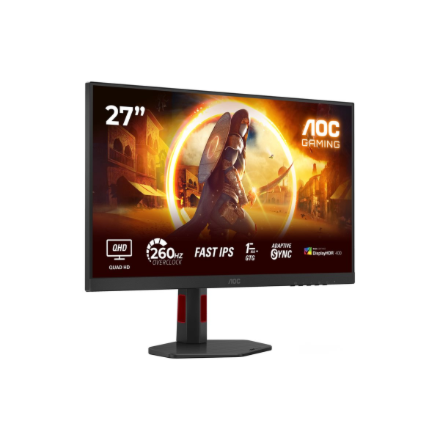 AOC | Q27G4ZR | 27 " | Fast IPS | QHD | 16:9 | 240 Hz | 1 ms | 2560 x 1440 pixels | 400 cd/m² | HDMI ports quantity 2 | Black
