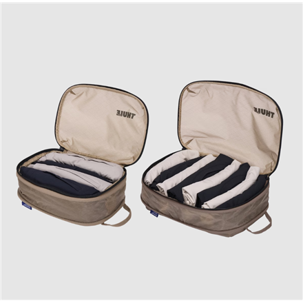 Thule | Compression Cube Set, Small/Medium | Packing Cube | Gentle Beige