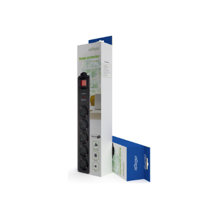 EnerGenie | Surge Protector SPG5-C-5/ 1.5 m/ 5 Sockets/ Black