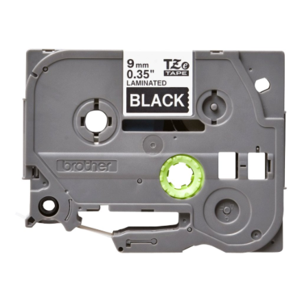 Brother | TZe-325 Laminated Tape | White on Black | TZe | 8 m | 9 cm