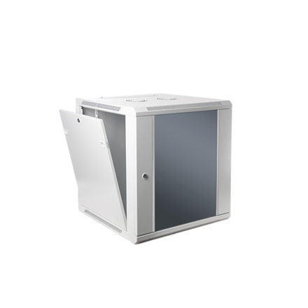 SOMI Networks | 22U, 19″ Network Wall Cabinet | 22U-60/45FPC | With Front Glass Doors; Unassembled | Depth: 45 cm | Gray