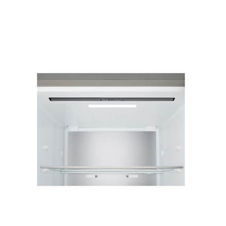 LG Refrigerator | GBBSJ1CCPY | Energy efficiency class C | Free standing | Combi | Height 186 cm | Fridge net capacity 220 L | Freezer net capacity 113 L | Display | 34 dB | Prime Silver