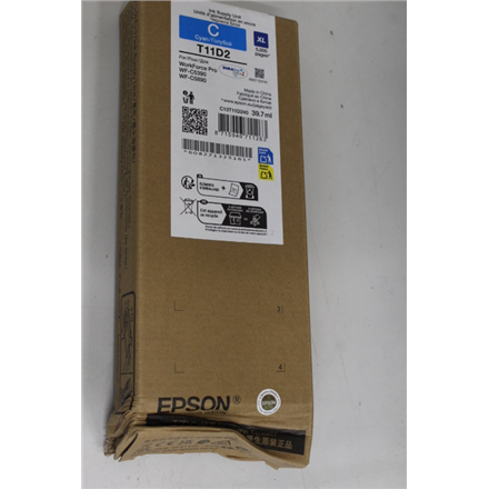 SALE OUT. Epson Singlepack Ink Cartridge XL Cyan | SALE OUT. Epson C13T11D240 | Ink cartrige | Cyan | DAMAGED PACKAGING