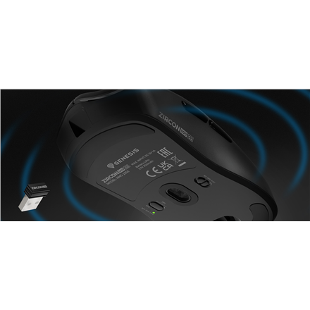 Genesis ZIRCON 500 G2 | Gaming Mouse | Wireless/Wired | 2.4 GHz, Bluetooth, USB | Black