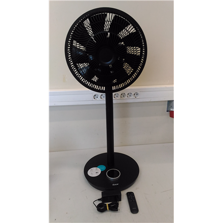 SALE OUT. Duux | Smart Fan | Whisper Flex Smart Black with Battery Pack | Stand Fan | USED, DAMAGED PACKAGING, SMALL MARKS ON STAND, BATTERY NOT WORKING, CRACK ON BACK | Black | Diameter 34 cm | Number of speeds 26 | Oscillation | 2-22 W | Remote control | Timer