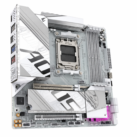 Gigabyte B850M A ELT WF6E | Processor family AMD | Processor socket AM5 | DDR5 | Supported hard disk drive interfaces SATA, M.2 | Number of SATA connectors 4