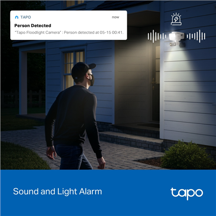 TP-LINK Tapo C710 | Pan/Tilt Security Floodlight Camera | 3 MP | F/2.0 | IP65 | H.264 | microSD up to 512 GB