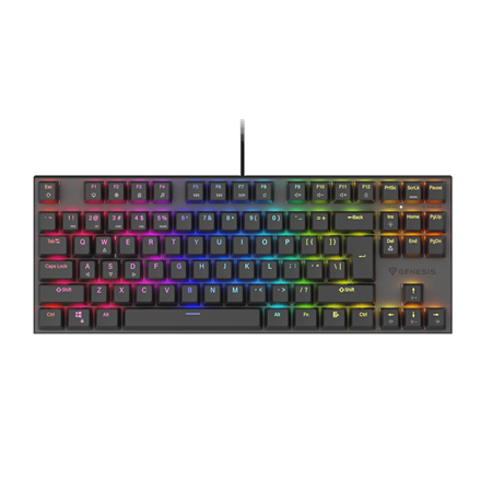 Genesis | THOR 303 | Mechanical Gaming Keyboard | Wired | US | Outemu Peach Silent | Black