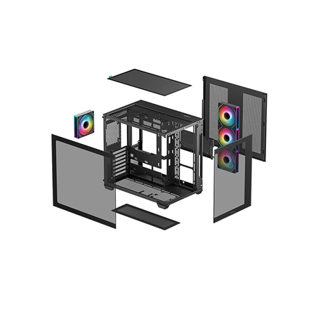 Deepcool CG530 4F | Black | Mid Tower | ATX PS2