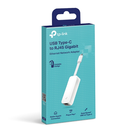 TP-LINK | UE300C | USB Type-C to RJ45 Gigabit Ethernet Network Adapter | 10/100/1000 Mbit/s