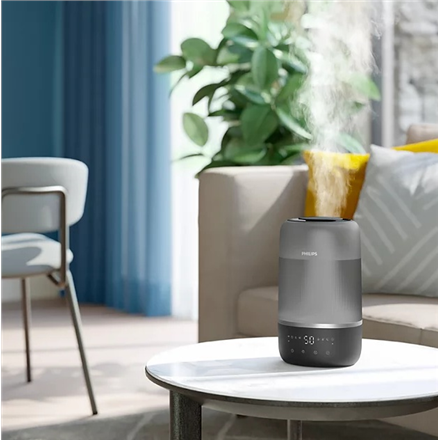 Philips | Humidifier | HU1510/03 Series 1000 | 19.6 W | Water tank capacity 3 L | Suitable for rooms up to 41 m² | Ultrasonic | Humidification capacity 275 ml/hr | Grey/Silver