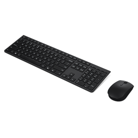 Lenovo Professional Wireless Rechargeable Combo Keyboard and Mouse | Keyboard and Mouse Set | Wireless | Mouse included | Bluetooth | Nordic | Rechargeable professional | Grey
