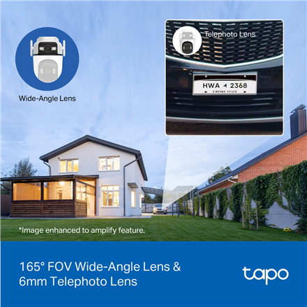 TP-LINK | Dual Lens Security Wi-Fi Camera | Tapo C545D | Dome | 3 MP | 6mm | IP66 | H.264 | MicroSD, up to 512 GB