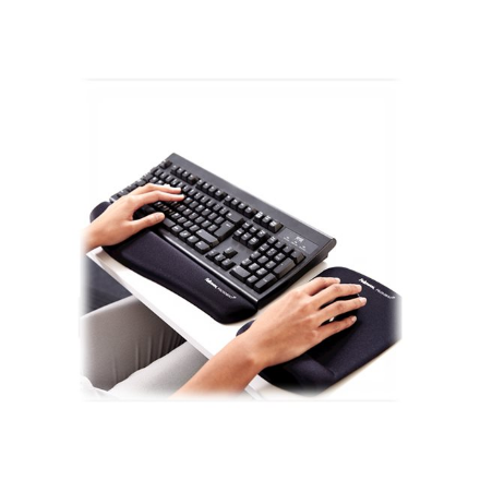 Fellowes | Mouse pad with wrist support PlushTouch | Mouse pad with wrist pillow | 238 x 184 x 25.4 mm | Black