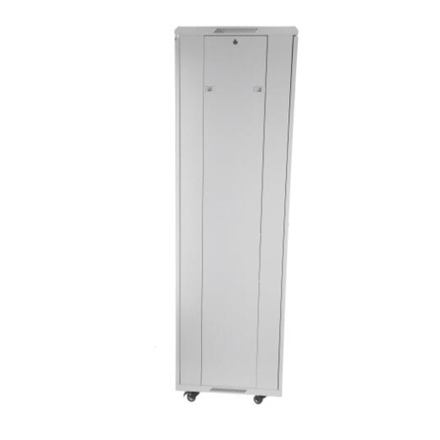 SOMI Networks | 42U, 19″ Freestanding Cabinet | 42U-80/80NACP | Max Load 800kg; Removable and Lockable Side Panels; Perforated Metal Doors; Unassembled | Depth: 80 cm | Gray