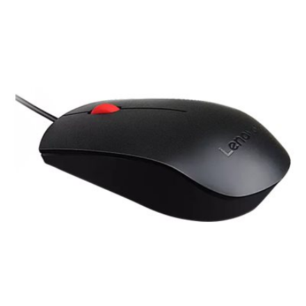 Lenovo Essential USB Wired Mouse, 1600 DPI, 1.8 m, 3 Buttons, Black | Lenovo | Essential USB Mouse | wired | Optical sensor | Black