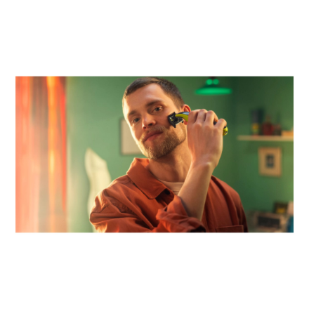 Philips Shaver | QP2734/23 OneBlade 360 | Operating time (max) 60 min | Wet & Dry | Lithium Ion | Green/Gray