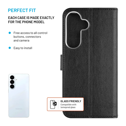 Fixed Opus | Book Case | Samsung | Galaxy S26+ | Synthetic leather | Black