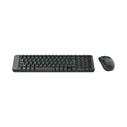 Logitech | Combo Wireless Keyboard and Mouse | MK220 | Keyboard and Mouse | Wireless | Mouse included | US | N/A | Black