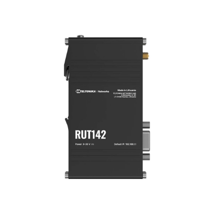 Ethernet Router with RS232 (RUT142000000) | RUT142 | 802.11n | 10/100 Mbit/s | Ethernet LAN (RJ-45) ports 1 | Mesh Support No | MU-MiMO No | No mobile broadband