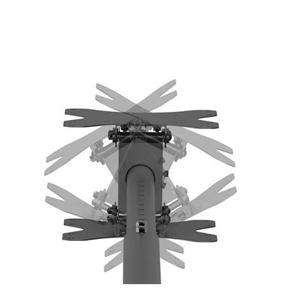 Neomounts CL35-340BL22 Dual Monitor/TV Mount Ceiling | Adjustable Height, Rotate, Tilt, Swivel | 23-42 " | Maximum weight (capacity) 45 kg | Black