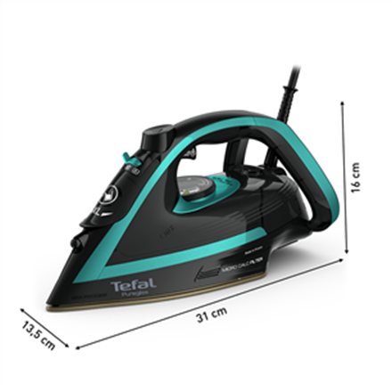 TEFAL | Iron | FV8066E0 | Steam Iron | 3000 W | Water tank capacity 270 ml | Continuous steam 50 g/min | Steam boost performance 280 g/min | Black/Blue