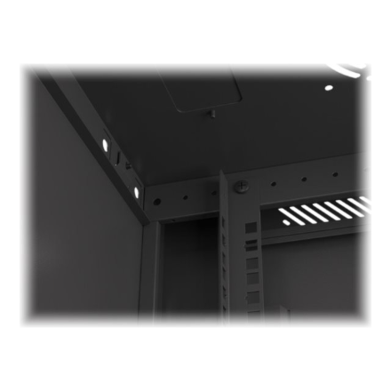 Lanberg | Rack cabinet 19" wall-mount 6U/600x450 for self-assembly with metal door (flat pack) | WF01-6406-00B | Black