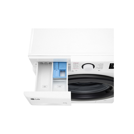 LG | Washing machine with dryer | F4DR509SBW | Energy efficiency class A | Front loading | Washing capacity 	9 kg | 1400 RPM | Depth 55 cm | Width 60 cm | Display | Rotary knob + LED | Drying system | Drying capacity 6 kg | Steam function | Direct drive | White