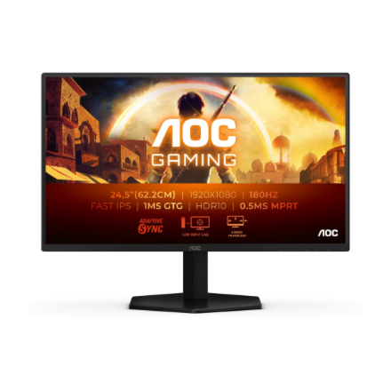 AOC | 25G42E | 25 " | IPS | FHD | 16:9 | 180 Hz | 1 ms | 1920 x 1080 pixels | 300 cd/m² | HDMI ports quantity 1 | Black