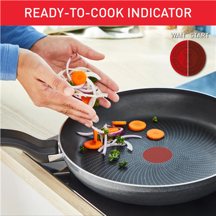 TEFAL Pan | H0561942 | Wok | Diameter 28 cm | Suitable for induction hob | Fixed handle | Black