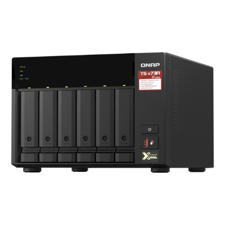 QNAP | 6-Bay QTS and QuTS hero NAS | TS-673A-8G | Up to 6 HDD/SSD Hot-Swap | AMD Ryzen | Ryzen V1500B Quad-Core | Processor frequency 2.2 GHz | 8 GB | DDR4