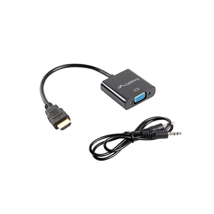 Lanberg HDMI, Mini Jack 3.5 mm, VGA Adapter | AD-0017-BK | 20 m
