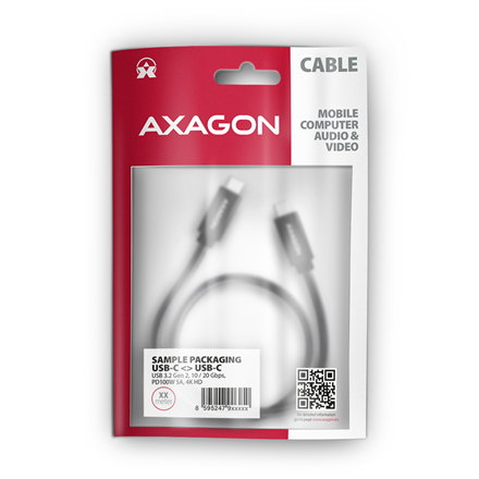 AXAGON | Data and charging USB 2.0 cable | BUCM32-CM20AB | USB Type-C to USB Type-C