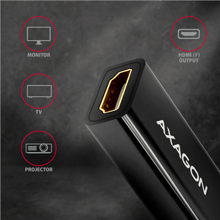 AXAGON Mini DP to HDMI adapter, 4K/30Hz | RVDM-HI14N