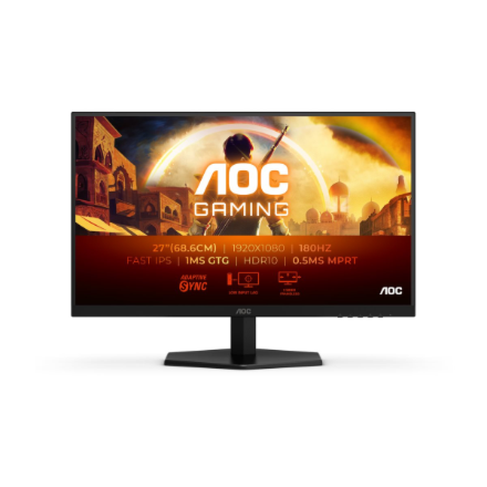 AOC | 27G42E | 27 " | IPS | FHD | 16:9 | 180 Hz | 1 ms | 1920 x 1080 pixels | 300 cd/m² | HDMI ports quantity 1 | Black