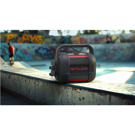Muse | Jobsite Radio | M-968 BTR | 40 W | Waterproof | Bluetooth | Black/Red | NFC features | Portable | Wireless connection