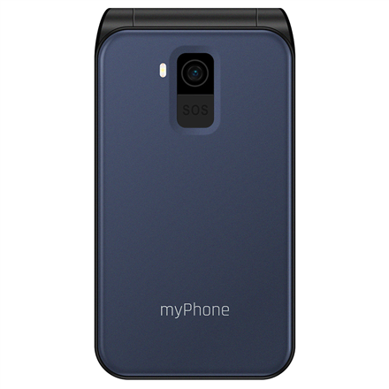 myPhone Flip | LTE | Navy Blue | 2.8 " | TFT | 48 MB | 128 MB | 3G | Bluetooth | 2.1 | USB version Type-C | Built-in camera | Main camera resolution 1.3 MP | 1000 mAh