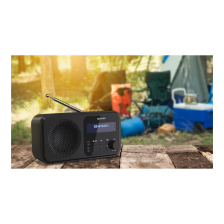 Sharp DR-P420(BK) Tokyo Portable Digital Radio, FM/DAB/DAB+, Bluetooth 5.0, USB or Battery Powered, Midnight Black | Sharp | Tokyo Portable Digital Radio | DR-P420(BK) | Bluetooth | Midnight Black