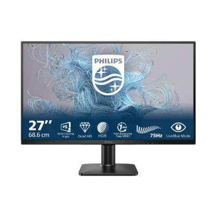 Philips | 27E2N1500L/00 | 27 " | IPS | Quad HD | 16:9 | 75 Hz | 4 ms | 2560 x 1440 pixels | 300 cd/m² | HDMI ports quantity 1 | Black