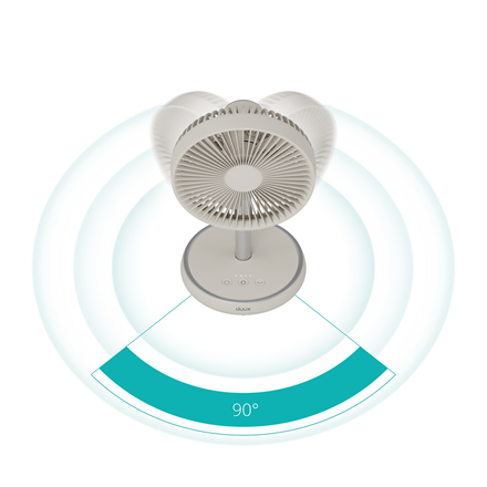 Duux Fan | Rize Flex | Stand Fan | Greige | Diameter 21 cm | Number of speeds 4 | Oscillation | 10 W