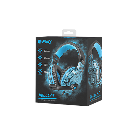 Fury | Wired | On-Ear | Gaming Headset | NFU-0863	Hellcat