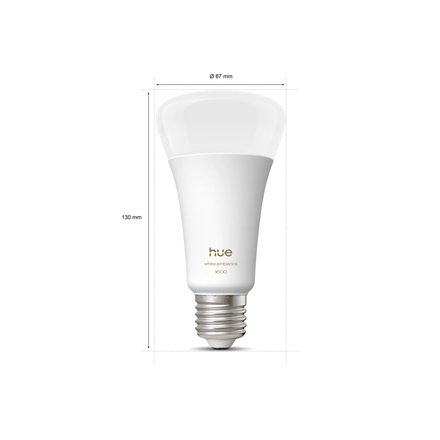 Philips Hue WA 1600 A67 1P EU | E27 | 11.8 W | White and colour light | Bluetooth and Zigbee