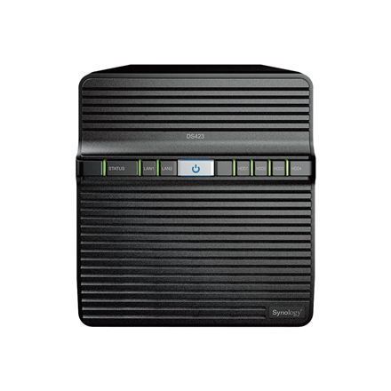 Synology | Tower NAS | DS423 | up to 4 HDD/SSD | Realtek | RTD1619B | Processor frequency 1.7 GHz | 2 GB | DDR4