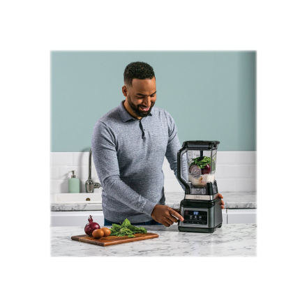 NINJA Mixer Blender 2in1 with Auto IQ | BN750EU | Tabletop | 1200 W | Jar material Plastic | Jar capacity 2.1+0.7 L | Ice crushing | Black/Silver