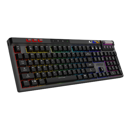 MSI STRIKE PRO WIRELESS | Gaming keyboard | Wireless | US | Kailh Midnight Pro Silent Tactile | Black